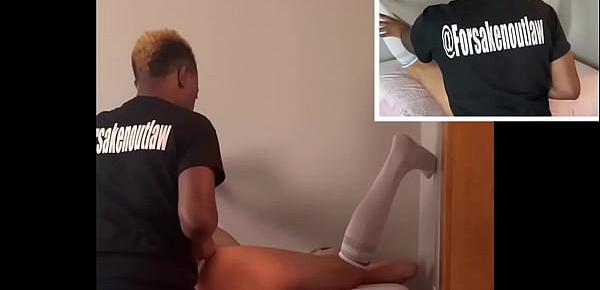 trendsSexy model starts fuck toy training by black manager while wearing knee high socks